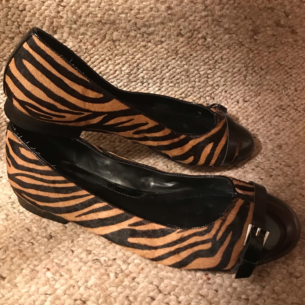 White House Black Market Barcelona Genuine Calf Hair Flats